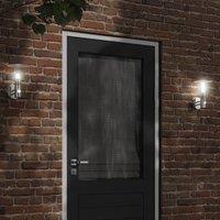Berkfield Home Outdoor Wall Light with Sensor Silver Stainless Steel