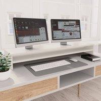 Berkfield Home Monitor Stand White 100x24x13 cm Engineered Wood | Size: 100 x 24 x 13 cm