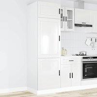 Berkfield Home Kitchen Cupboard Porto High Gloss White Engineered Wood