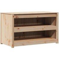 Berkfield Home Kitchen Cabinet Untreated Pinewood Medium Rectangular in Light Tan