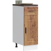 Berkfield Home Kitchen Base Cabinet Porto Old Wood Engineered Wood in Brown