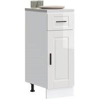 Berkfield Home Kitchen Base Cabinet Porto High Gloss White Engineered Wood