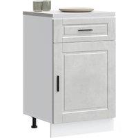 Berkfield Home Kitchen Base Cabinet Porto Concrete Grey Engineered Wood