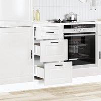 Berkfield Home Kitchen Base Cabinet Porto High Gloss White Engineered Wood