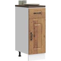 Berkfield Home Kitchen Base Cabinet Kalmar Old Wood Engineered Wood in Brown