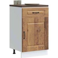 Berkfield Home Kitchen Base Cabinet Kalmar Old Wood Engineered Wood in Brown