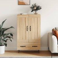 Berkfield Home Highboard Sonoma Oak 69.5x31x115 cm Engineered Wood in Natural