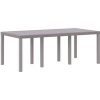 Berkfield Home Garden Table Light Grey 200x100x73 cm Poly Rattan | Size: 200 x 100 x 73 cm