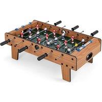 Gymax Table Football Game Room Soccer Game With Scoreboard For Adult & Child in Light Brown