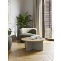 Decortie 'Hillary' Modern Round Soft Coffee Table 80cm in Green | Size: 1 Pack