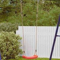 Berkfield Home Outdoor Swing Seat for Kids Single with Adjustable Rope Red