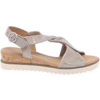 Gabor Women's 'Rich' Low Heeled Sandals in Metallic Gold | Size: 7
