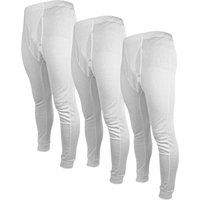 THMO Boy's 3 Pack Thermal Bottoms | Warm Base Layer Thermal Underwear Bottoms in White | Size: 5-6 Years
