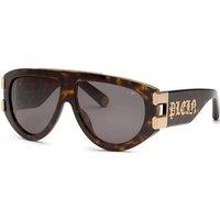 Philipp Plein Men's SPP127V-600722 Shield Sunglasses in Brown