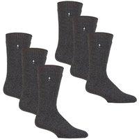 Heat Holders Men's 6 Pairs Original Thick Winter Thermal Socks for Cold Weather in Grey | Size: 12-14