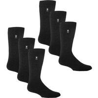 Heat Holders Men's 6 Pairs Original Thick Winter Thermal Socks for Cold Weather in Black | Size: 12-14