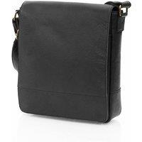 PRIMEHIDE Men's 'Rica' Leather Small Messenger Bag in Black