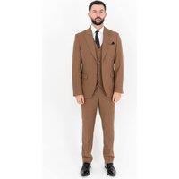 V2 Classic Men's Michael Three Piece Tan Suit | Size: 44R