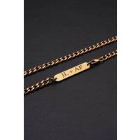 Outrage London Men's 18K Gold 5mm Personalised Cuban Chain | Size: 24 inches