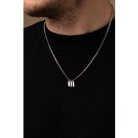 Outrage London Men's Silver Personalised Multiple Tag Pendant Cuban Necklace | Size: 24 inches