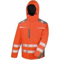 Result Men's Safeguard Dynamic Hi-Visibility Softshell Work Coat in Orange | Size: 4XL