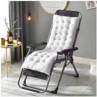 Living and Home 110 x 40cm Soft Sherpa Fleece Chair Pad with Non-Slip Backing Cosy Home Decor in White | Size: 110 x 40 cm