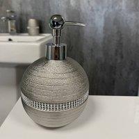 Showerdrape Pzazz Silver Diamante Bathroom Sink Liquid Soap Dispenser