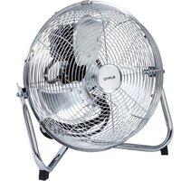 Oypla 12" Chrome Electric Floor Fan in Silver