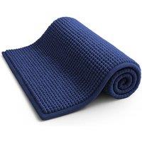 Keplin Non-Slip Microfibre Bath & Toilet Mat, Soft & Comfortable, 40x60cm in Navy | Size: 40 cm x 60 cm