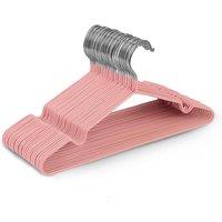 Keplin Rubber Coated Metal Hangers, Heavy Duty Clothes Hangers, 20 Pack in Pink