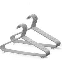 Keplin Adult Plastic Coat Hangers - 25 Pack Strong Clothes Hangers in Grey
