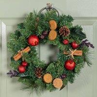 Samuel Alexander 40cm Festive Spice Wreath with Pinecones & Faux Dried Fruit
