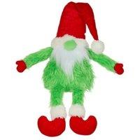 Samuel Alexander 30cm Soft Green Fur Sitting Gronk Decoration with Dangly Legs