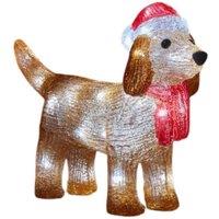 Samuel Alexander 25cm Light up Christmas Ice Dachshund with 30 White LEDs in Brown