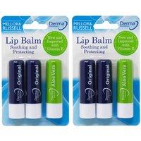 Derma Intensive+ Lip Balm Trio Original & Aloe Vera (2 Pack) | Size: 2 Pack