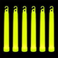 Neel Blue 6 Inch Glow Sticks Lanyard Premium Ultra Bright Glow in the Dark Rod - 25pcs in Yellow
