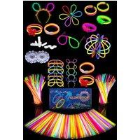 Neel Blue 8" Glowsticks with Connectors Mega Party Pack for Party Supplies, Christmas Decoration - 224pcs