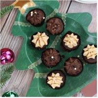 ILFD Group Ltd Pack of 3 Christmas Tree Serving Platters in Green | Size: 20 Pack