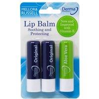 Derma Intensive+ Lip Balm Trio Set (Original & Aloe Vera)