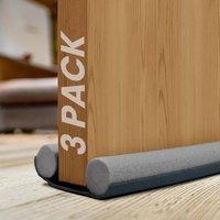 volila 3-Pack Double Sided Draught Excluder for Doors in Grey