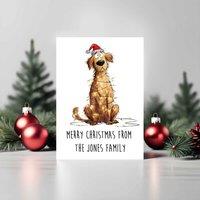 60 SECOND MAKEOVER Pack Of 5 Personalised Christmas Cards Golden Retriever in White | Size: 5 Pack