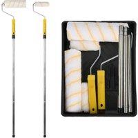 VOGREX Paint Roller Set with Extension Pole, Tray, Brush, Wall & Ceiling