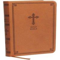 Thomas Nelson KJV Holy Bible: Value Compact Thinline, Brown Leathersoft, Red