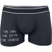 60 SECOND MAKEOVER Men's Mens Black The Man The Myth The Legend Boxers | Size: 2XL