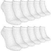 Sock Snob Men's 12 Pairs Bamboo Cotton Sports Socks in White | Size: 6-11