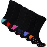 Sock Snob Men's 6 Pack Bamboo Design Socks - Soft Breathable Everyday Patterned Fit in Black | Size: 6-11