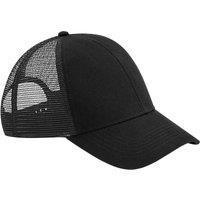 Beechfield Men's 6 Panel Trucker Cap in Black