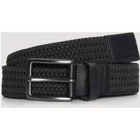 Larsson & Co Men's Braided Stretch Belt in Black | Size: Small