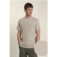 Larsson & Co Men's Textured T-Shirt in Stone | Size: Small