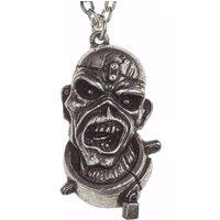 Iron Maiden Men's Piece Of Mind Eddie Necklace & Pendant in Metallic Silver